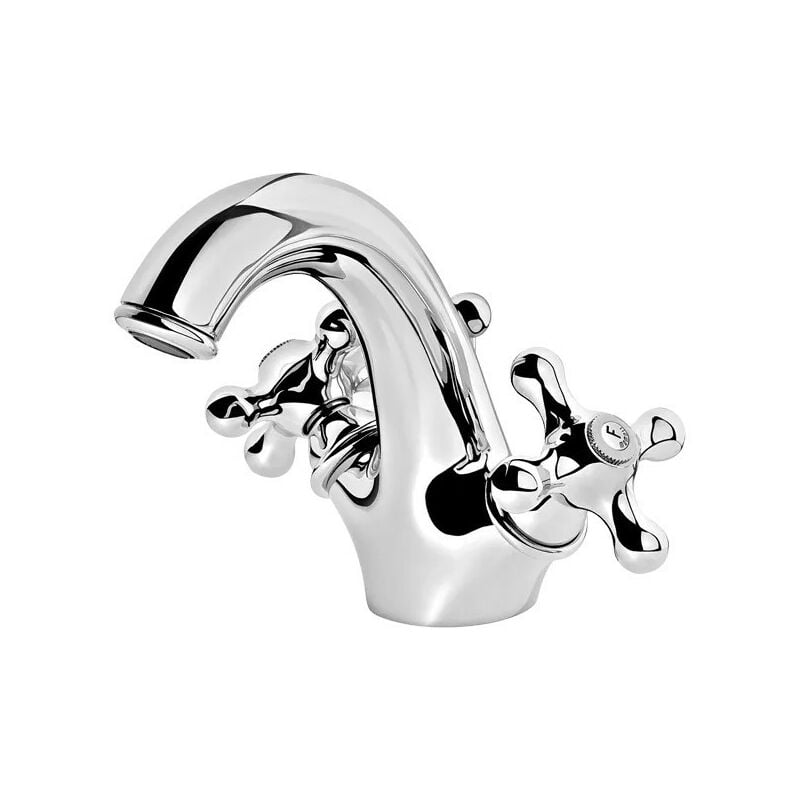 foto del prodotto mamoli - miscelatore per lavabo monoforo modello antico con piletta di scarico 1'1/4 epoca 44160000e151 cromo