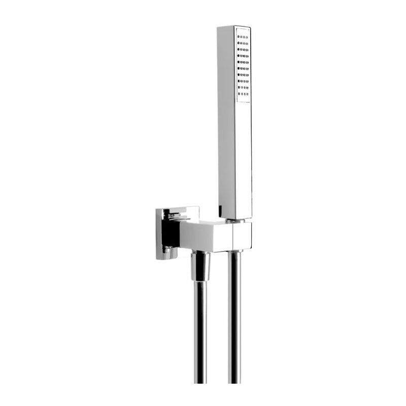 foto del prodotto mamoli set doccia orientabile modello quadrato con presa acqua mendini 0000po400121 cromo