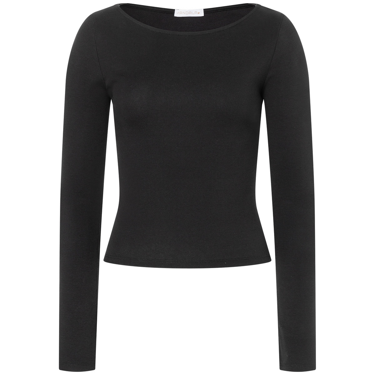 foto del prodotto mandala donna maglia a manica lunga ribbed boat neckline