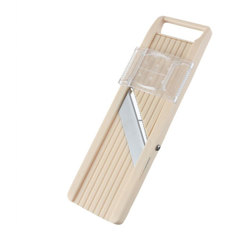 foto del prodotto mandolina affettatrice a tre lame inox intercambiabili, tagliaverdure, pelapatate inox piccola