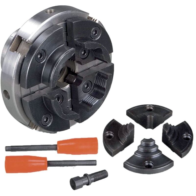 foto del prodotto mandrino autocentrante 4 griffe reversibili tornio legno diametro 100 mm m33x3,5