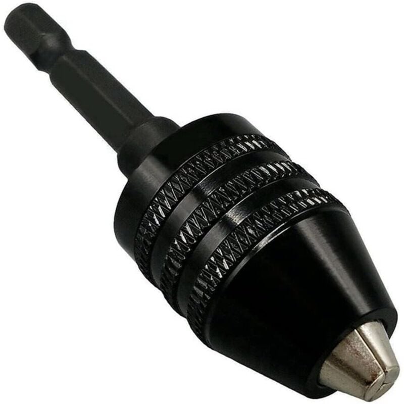 foto del prodotto mandrino autoserrante a cambio rapido senza chiave 0,3 8 mm adattatore convertitore mandrino autoserrante 6,35 mm attacco esagonale mini mandrino a 3