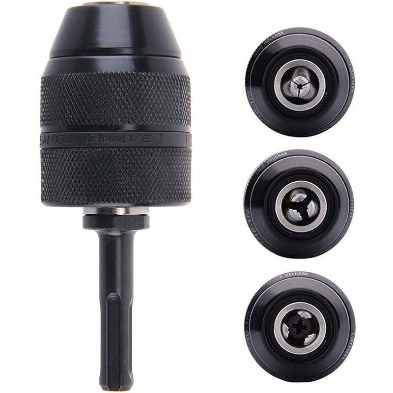 foto del prodotto mandrino autoserrante con adattatore sds plus a sgancio rapido da 2 13 mm mandrino professionale per impieghi gravosi da 1 2 20unf mandrino per