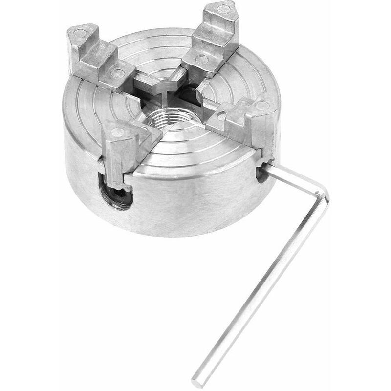 foto del prodotto mandrino per tornio a 4 griffe in lega di zinco per impieghi gravosi morsetto per tornitura del legno micro metal turning lathe part dpzo