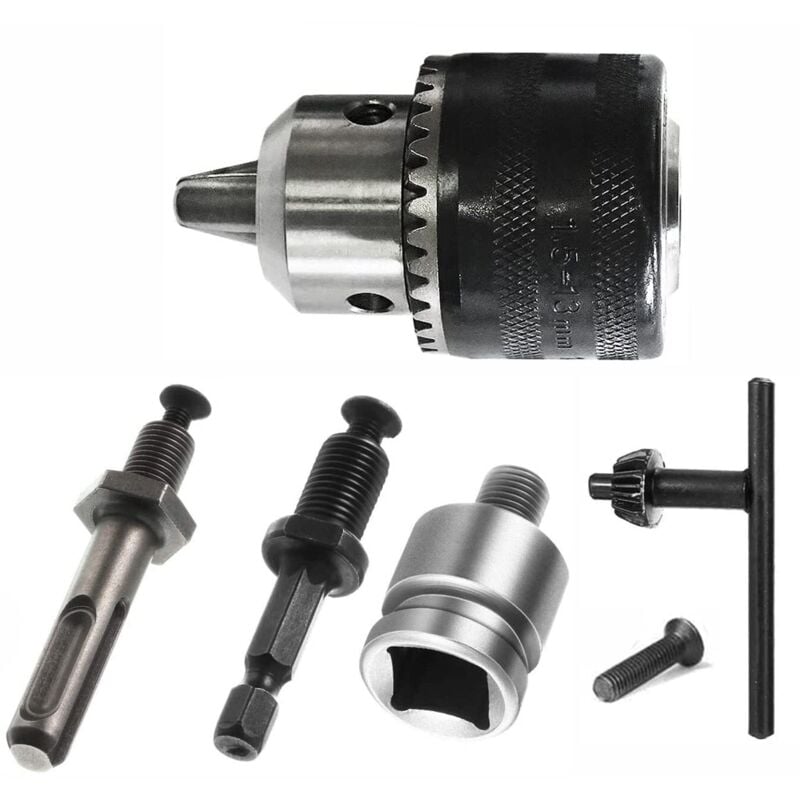 foto del prodotto mandrino per trapano da 1,5-13 mm 1 2-20 unf con adattatore sds plus e chiave per trapano mandrino a cambio rapido con chiave per foratura