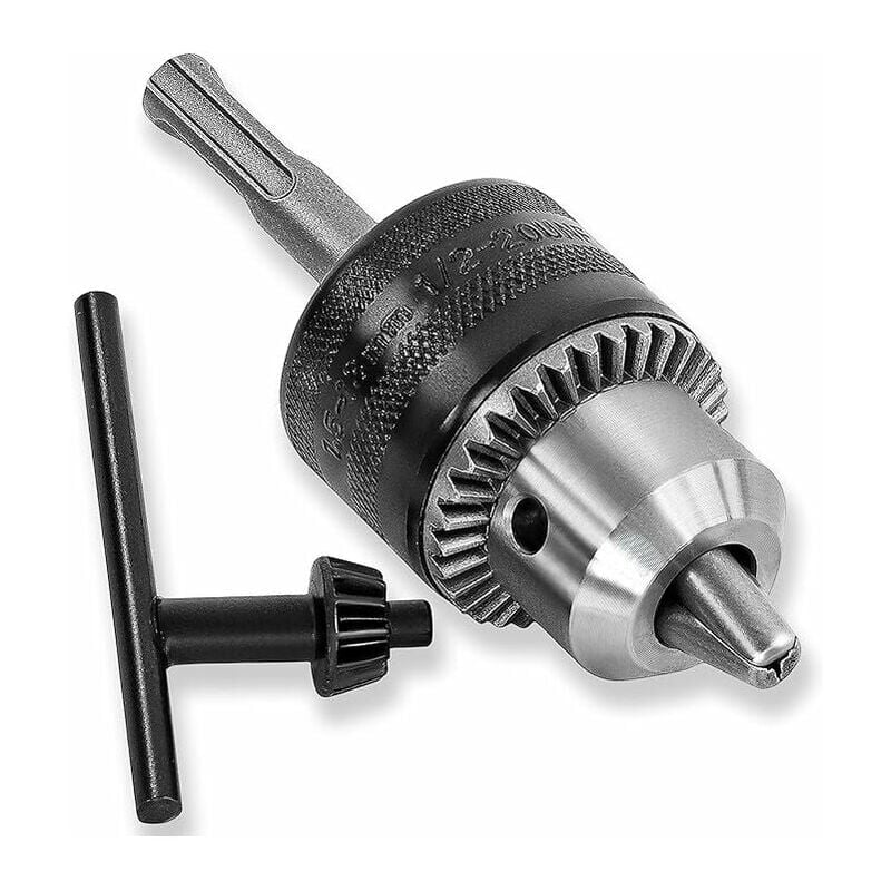 foto del prodotto mandrino per trapano rotativo 1,5 13 mm 1 2 20 unf con adattatore sds plus e chiave di serraggio.gu.b buono