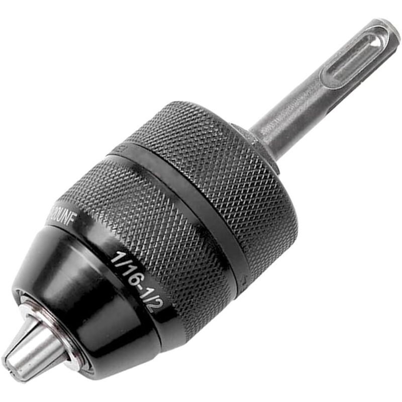 foto del prodotto mandrino per trapano senza chiave a cambio rapido professionale aiperq da 2 13 mm per impieghi gravosi da 1 2 20 unf con adattatore sds da 6,35 mm