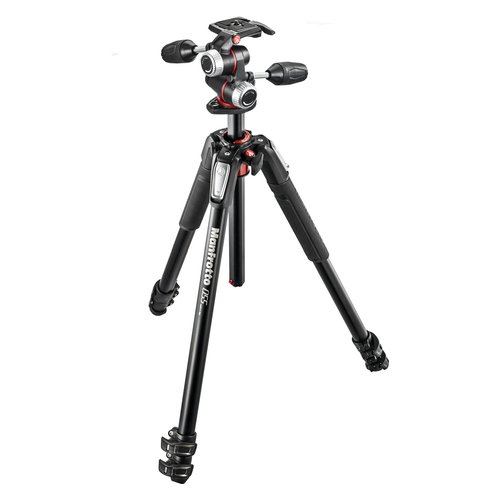 foto del prodotto manfrotto mk055xpro3 3w treppiede fotocamere digitali film 3 gamba gambe nero