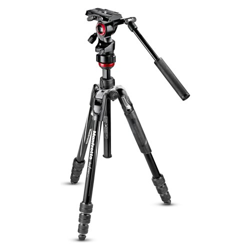 foto del prodotto manfrotto mvkbfrt live treppiede fotocamere digitali film 3 gamba gambe nero, rosso, argento