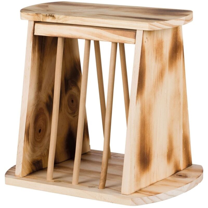 foto del prodotto mangiatoia d appoggio, in legno fiammato 25 22 18cm per conigli e roditori