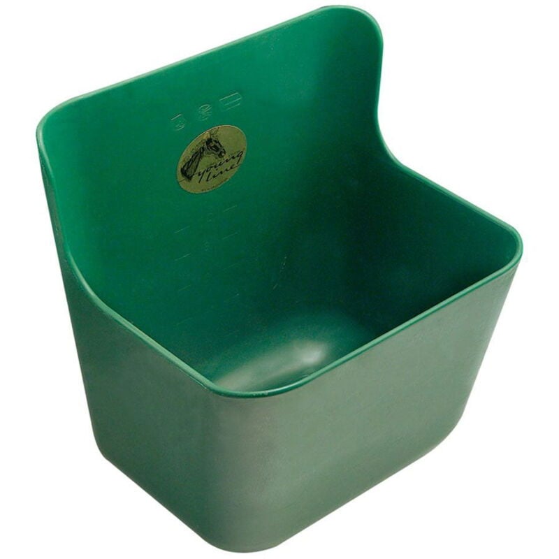 foto del prodotto mangiatoia da parete per box cavalli in plastica verde 11,5 lt ok plast