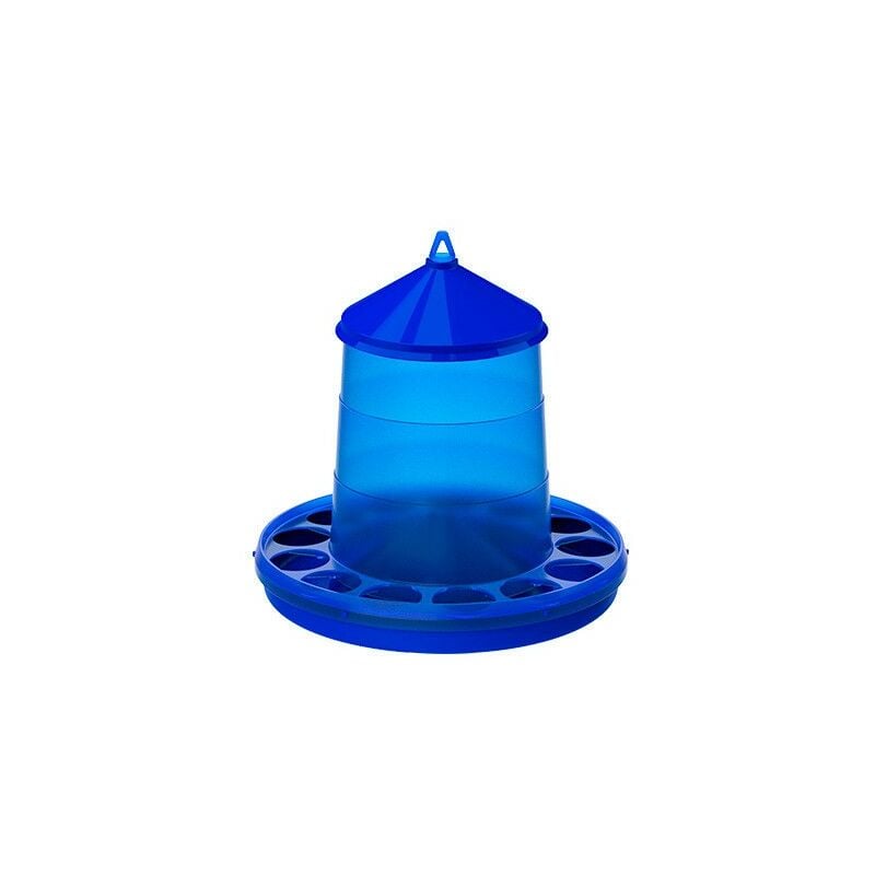 foto del prodotto mangiatoia in plastica per galline 4 kg, 30x30x38 cm, blu