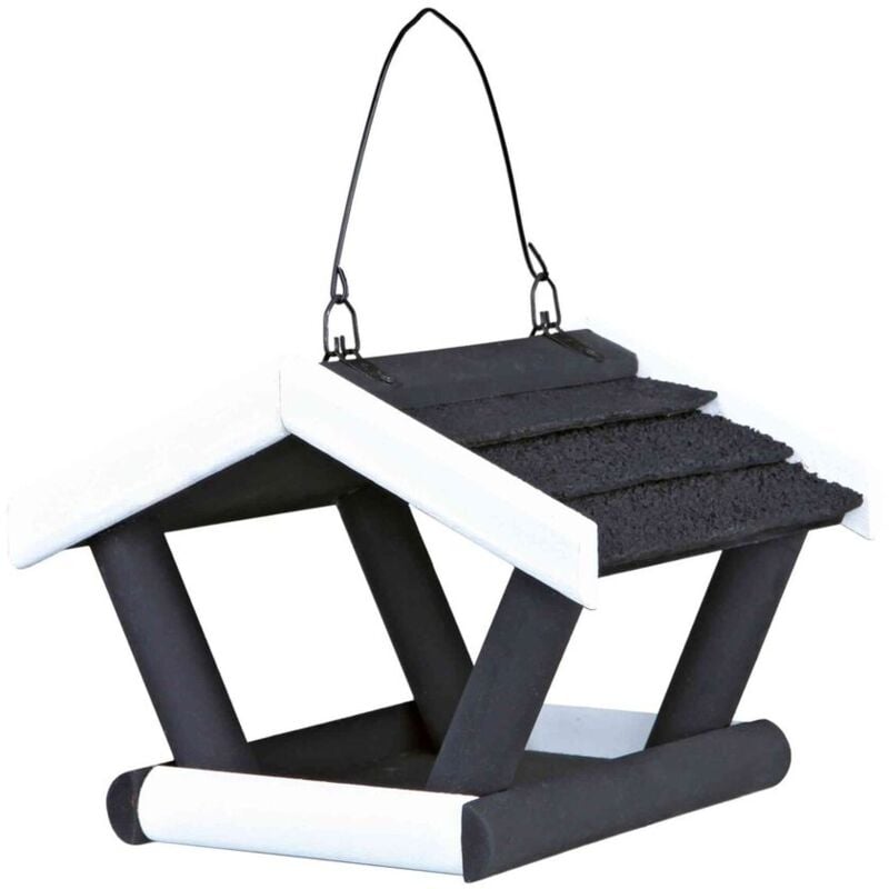 foto del prodotto mangiatoia natura, 17×19×14cm, nero/bianco per uccelli