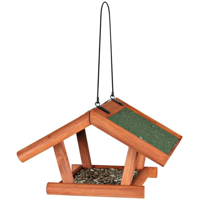 foto del prodotto mangiatoia natura, 30×18×28cm, marrone per uccelli