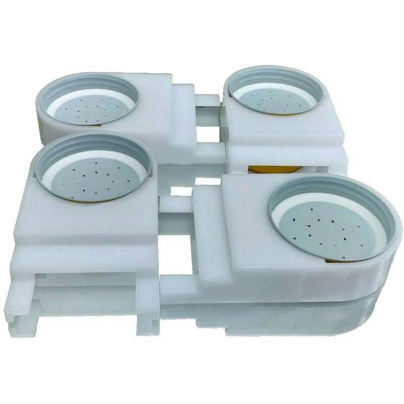 foto del prodotto mangiatoia per api mellifere, 4 pezzi, coperchi per barattoli di vetro, mangiatoia in plastica per ingresso alveare con coperchio perforato. facile
