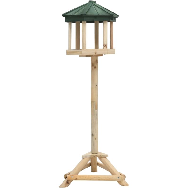 foto del prodotto mangiatoia per uccelli autoportante in legno di abete 33x106 cm