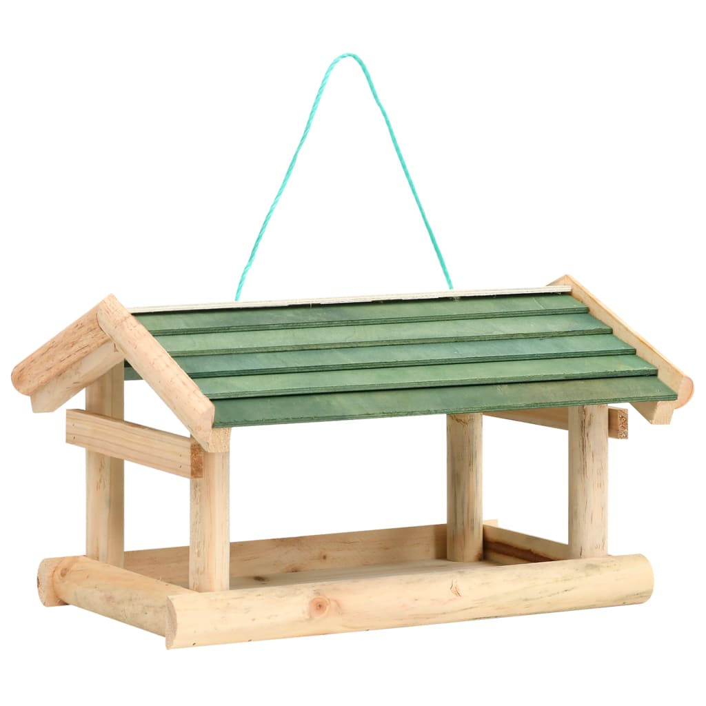 foto del prodotto mangiatoia per uccelli in legno massello 35x29,5x21cm cod mxl 48949