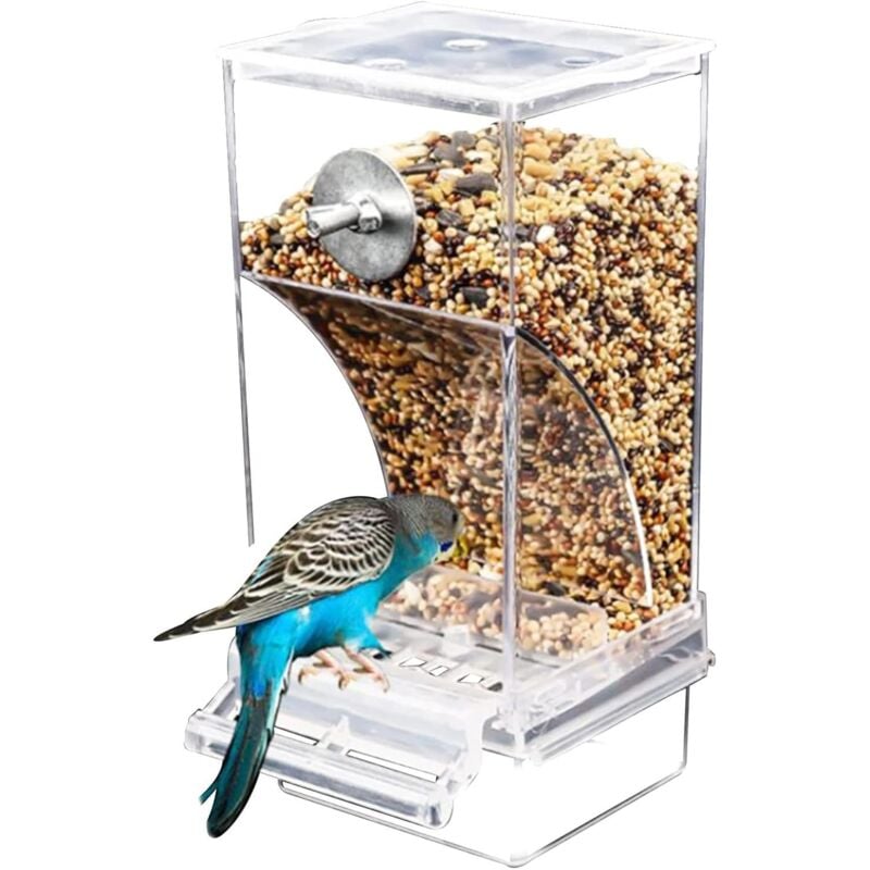 foto del prodotto mangiatoie automatiche per uccelli, mangiatoie per uccelli in plastica acrilica di grande capacit , abbeveratoio automatico per pappagalli, accessori