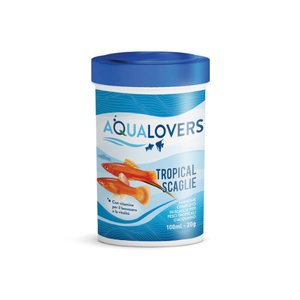 foto del prodotto mangime completo per pesci tropicali d acqua dolce tropical scaglie aqualovers 20 gr 1 ordine scegli lo sconto bzr5 bzr20 200 punti fedelt 
