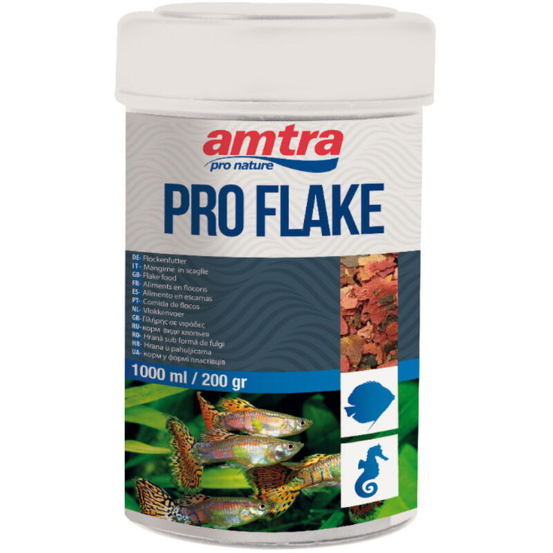 foto del prodotto mangime in scaglie per pesci tropicali d acquario pro flakes 1000 ml