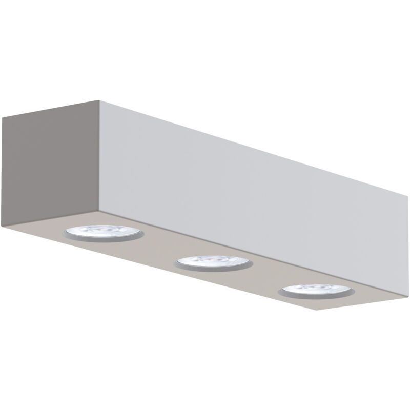 foto del prodotto manhattan l plafoniera, 3x gu10, max 33w, metallo, bianco opaco, 30x10cm lumicom