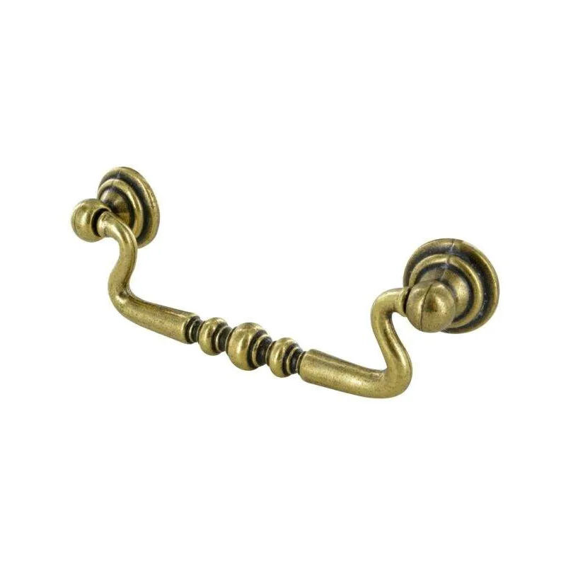 foto del prodotto manico a goccia zamac bronzo lucido, interasse 148 mm