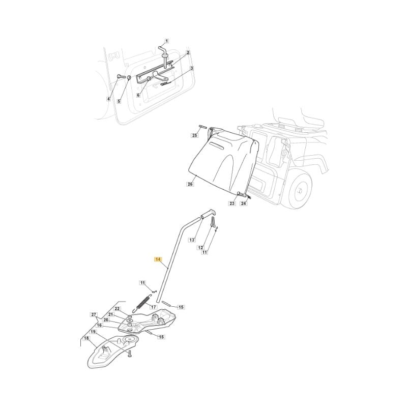 foto del prodotto manico deflettore mulching originale stiga trattorino tagliaerba 327394003 2