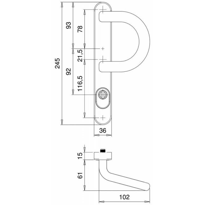 foto del prodotto manico della porta .8.92.za.f12 2005/b1/045. f12