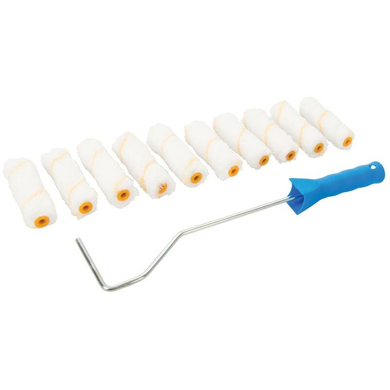 foto del prodotto manico per mini rulli e 10 ricambi 100 mm