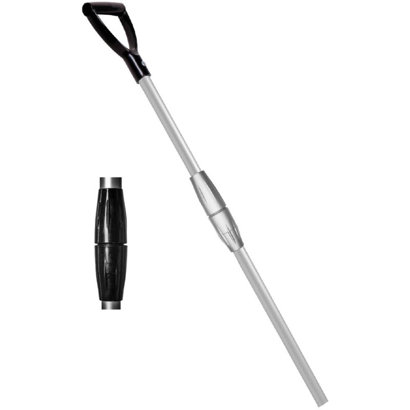foto del prodotto manico telescopico da scuderia in allumino 75 115 cm con maniglia in plastica lime