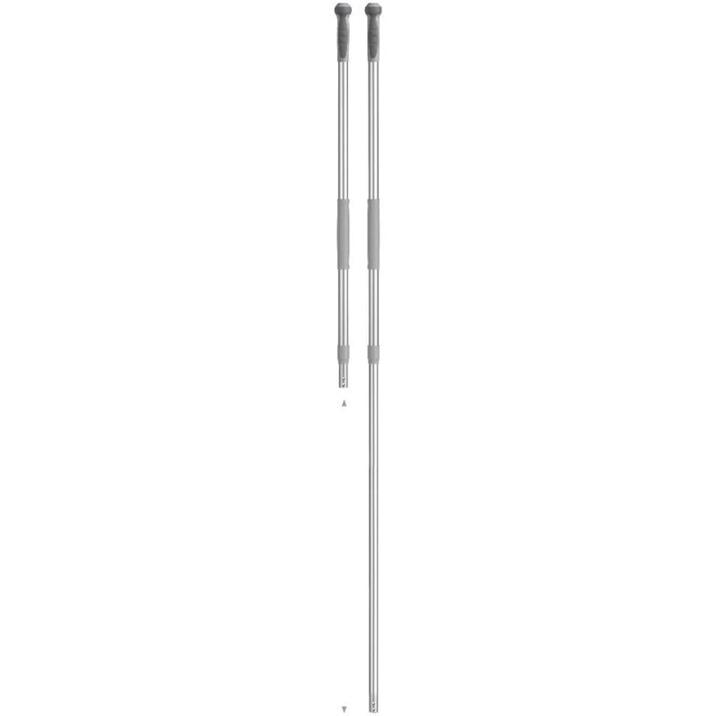 foto del prodotto manico telescopico in alluminio da 184 cm. grigio