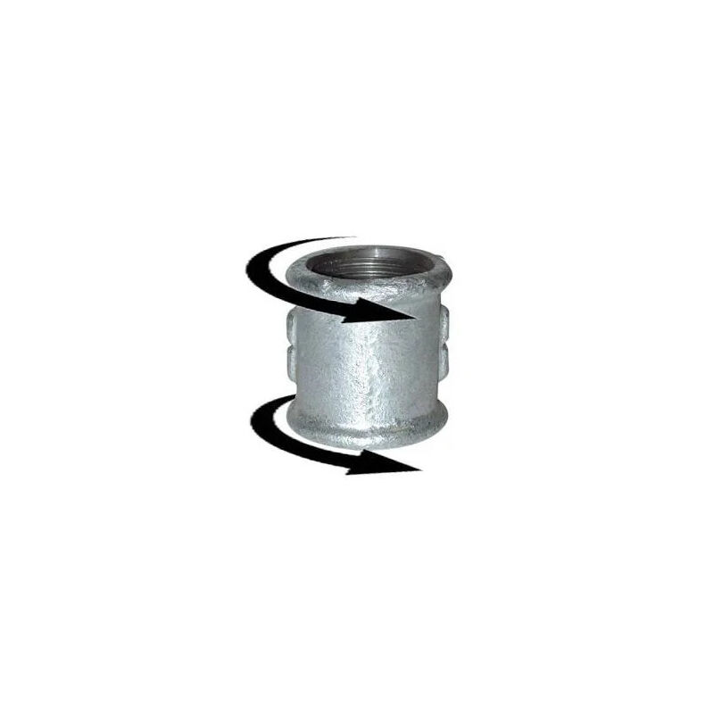 foto del prodotto manicotto 20x27, dritto dritto galvanizzato