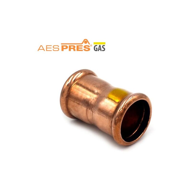 foto del prodotto manicotto 22 aespres gas in rame a pressare 683022000g raccorderie metalliche
