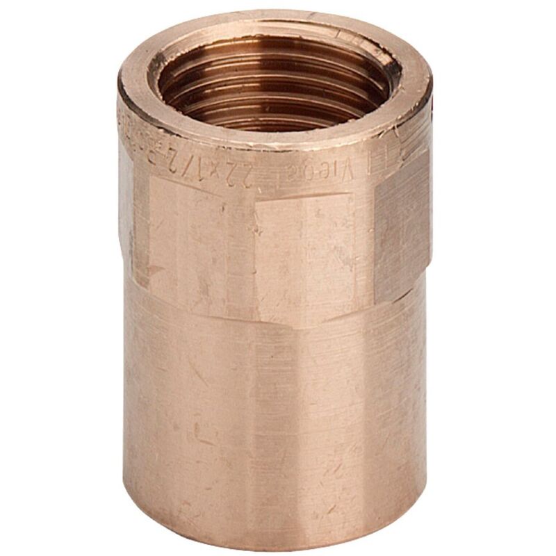 foto del prodotto manicotto bronzo ff 22 - 3 4 estremità a saldare femmina, filettatura rp 100728