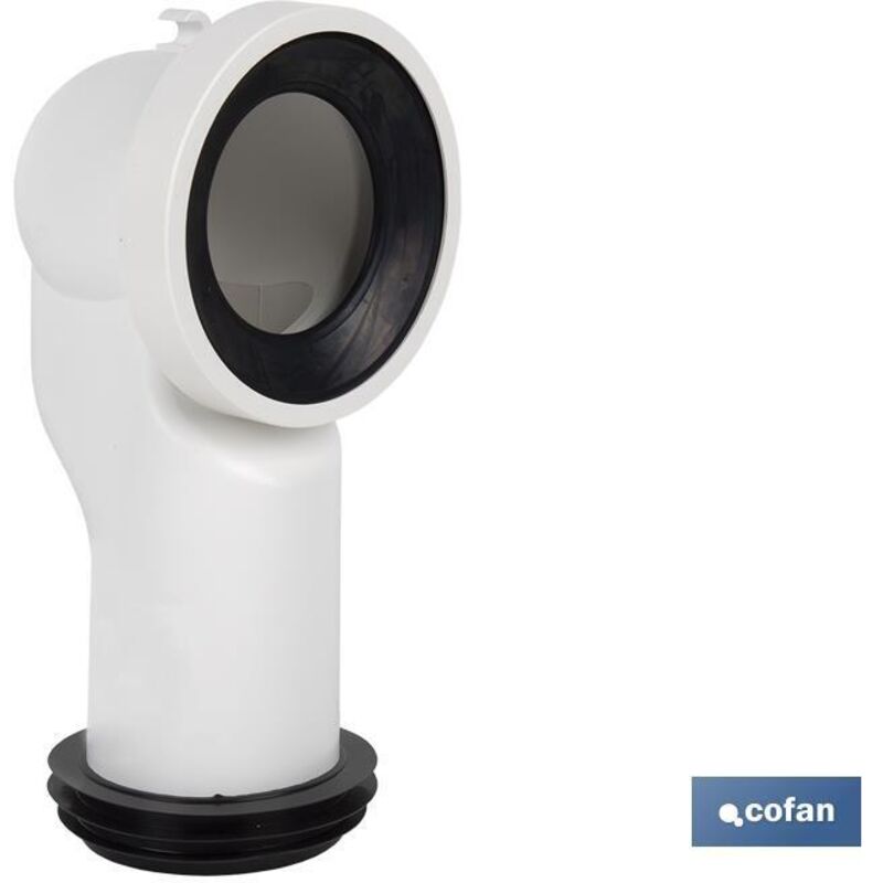 foto del prodotto manicotto di collegamento angolato a 90 per wc con labbro in gomma 110 mm