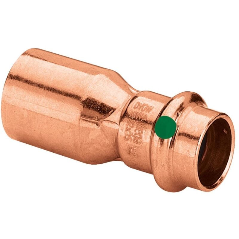 foto del prodotto manicotto di riduzione profipress mf 22x18 con sc contur, rame, estremità maschio, estremità a pressare femmina 296391
