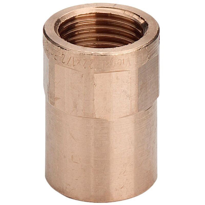 foto del prodotto manicotto ff 10 3 8 bronzo, estremit a saldare femmina, filettatura rp 118051