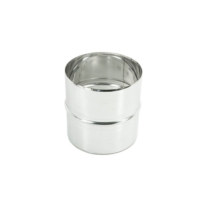 foto del prodotto manicotto giunzione da 200mm raccordo mm inox per unire tubo flessibile a tubo flessibile