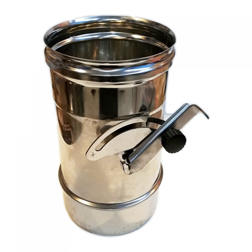 foto del prodotto manicotto mf inox air aisi 304 da 80mm con valvola manuale e chiusura quasi totale