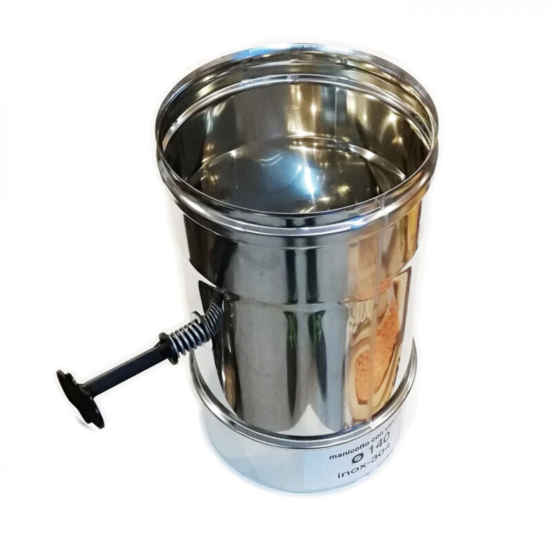 foto del prodotto manicotto mf inox aisi 304 da 100mm con valvola manuale