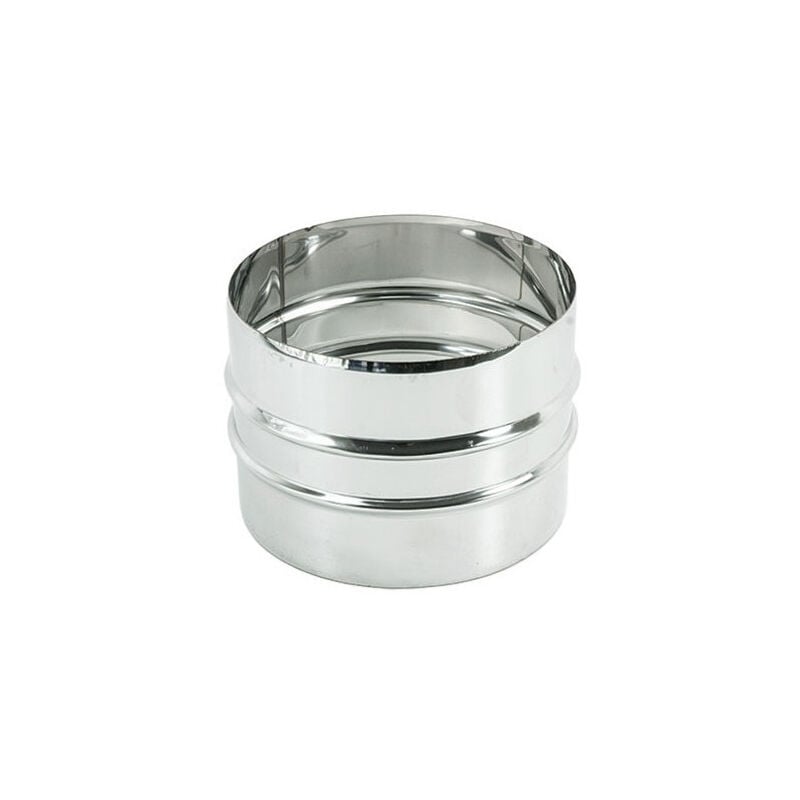 foto del prodotto manicotto mm da 120mm giunzione raccordo a doppio bicchiere inox aisi 304