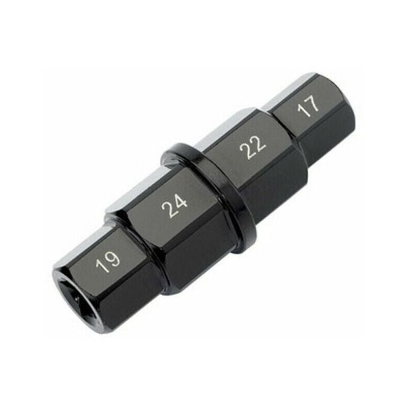 foto del prodotto manicotto per rimozione asse ruota anteriore moto 17 19 22 24mm accessorio esagonale per asse mozzo nero