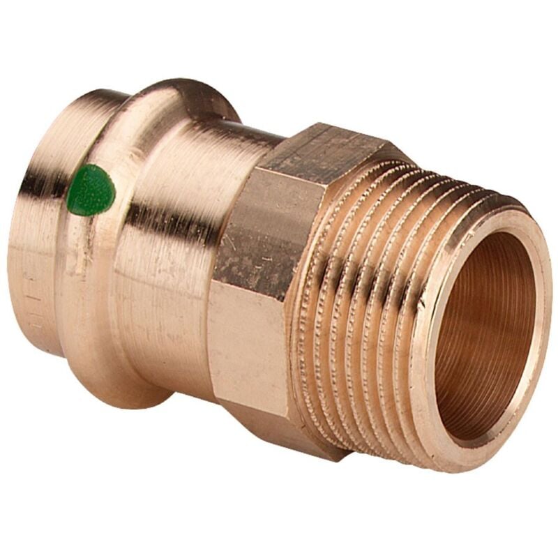 foto del prodotto manicotto sanpress con sc contur bronzo f 15 x 1 2 m, estremità a pressare femmina, filettatura r 105044