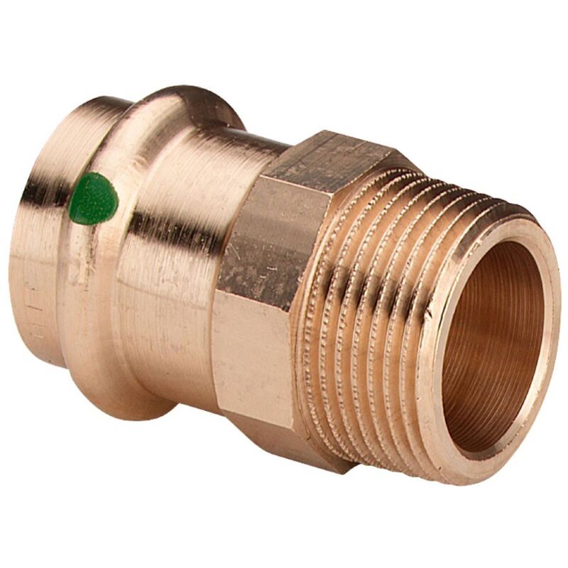 foto del prodotto manicotto sanpress con sc contur bronzo f 22 x 3 4m, estremit a pressare femmina, filettatura r 104306