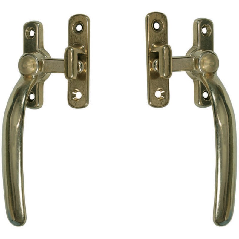 foto del prodotto maniglia a blocco tonda ottone lucido sx