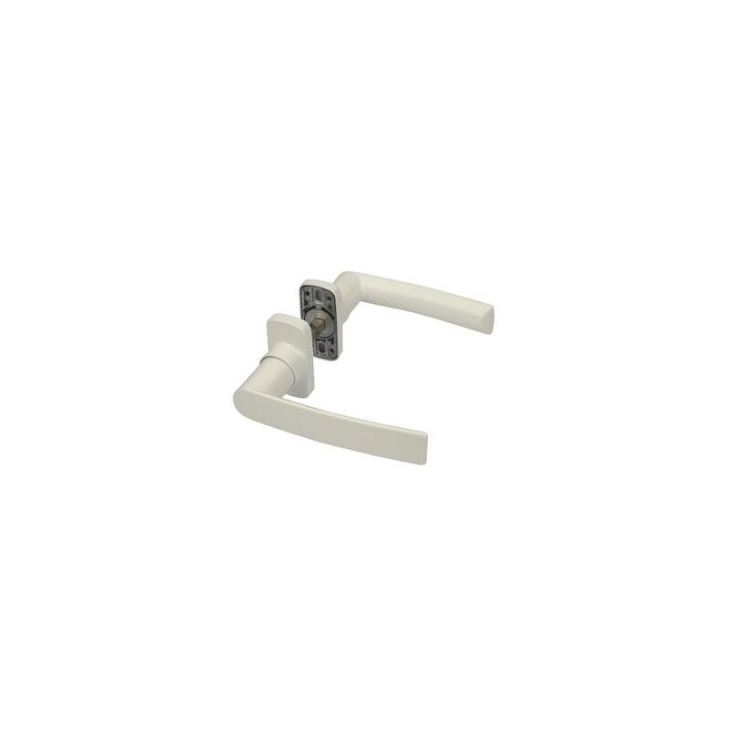 foto del prodotto maniglia a leva hera fapim quadro da 8 profilo da 40 a 55 mm bianco 9016 2041qx