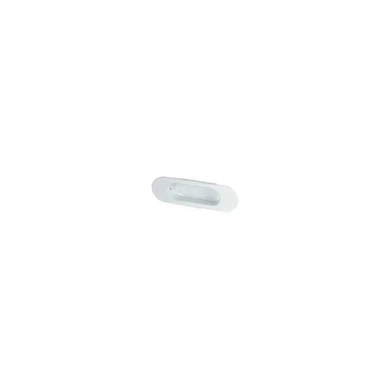 foto del prodotto maniglia a scomparsa per ciotola ovale zama bianca, l.110mm, l.36mm, p.14mm, 1 pezzo .