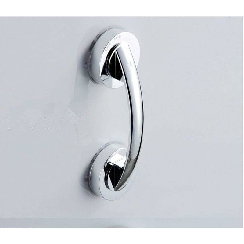 foto del prodotto maniglia a ventosa super potente, maniglia di supporto per corrimano per bagno, doccia, mobile, minifrigo argento 