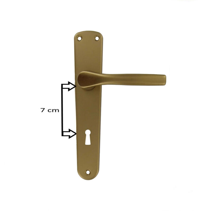 foto del prodotto maniglia alluminio anodizzata per porte bussole colore bronzo q8 d 70