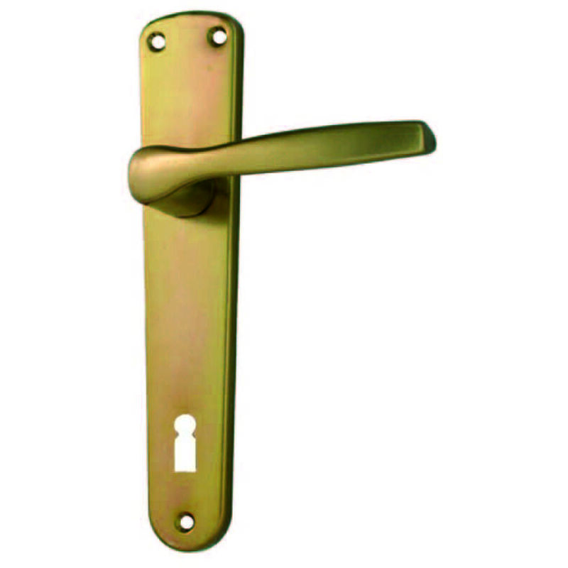 foto del prodotto maniglia alu con placca in alluminio bronzato mm.90